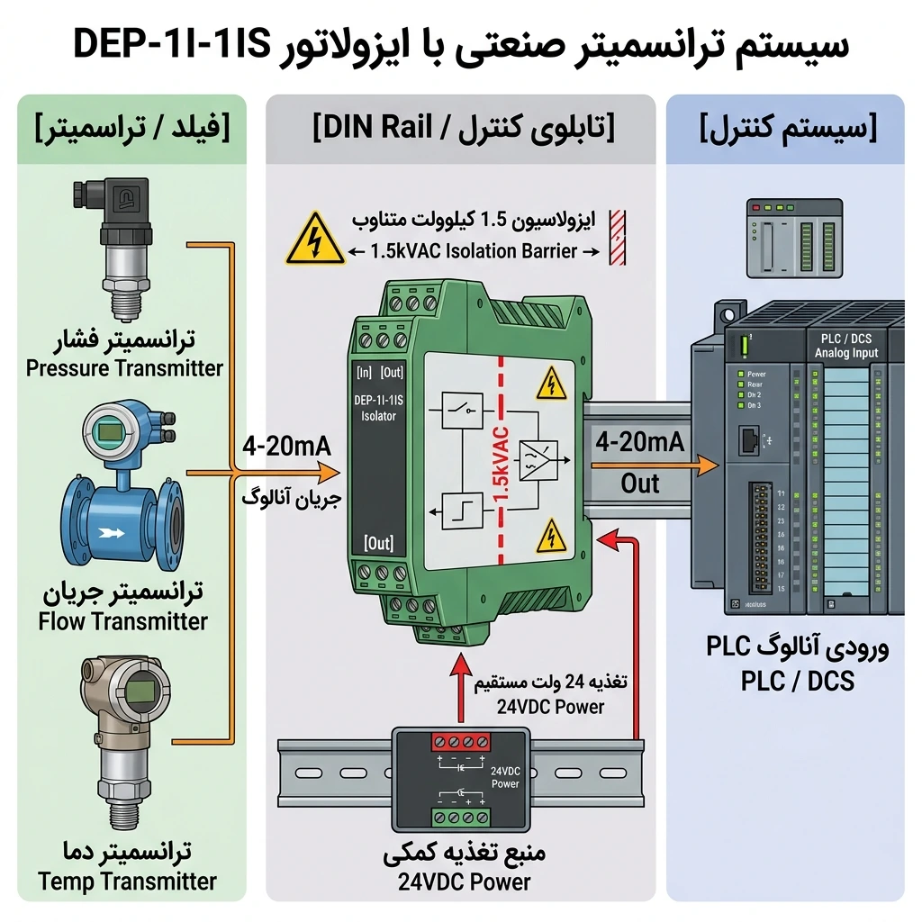 ایزولاتور صنعتی سیگنال در مسیر ابزار دقیق